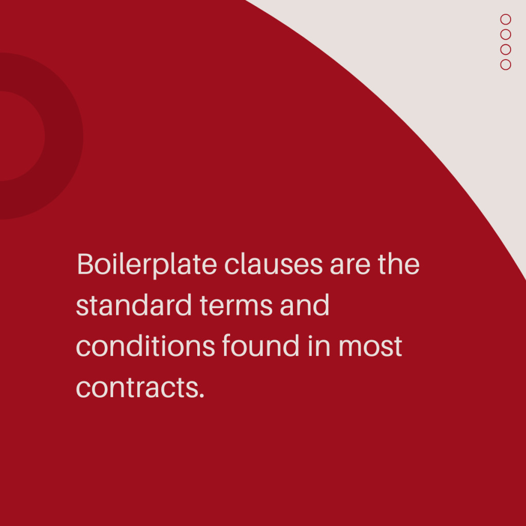 boilerplate clauses