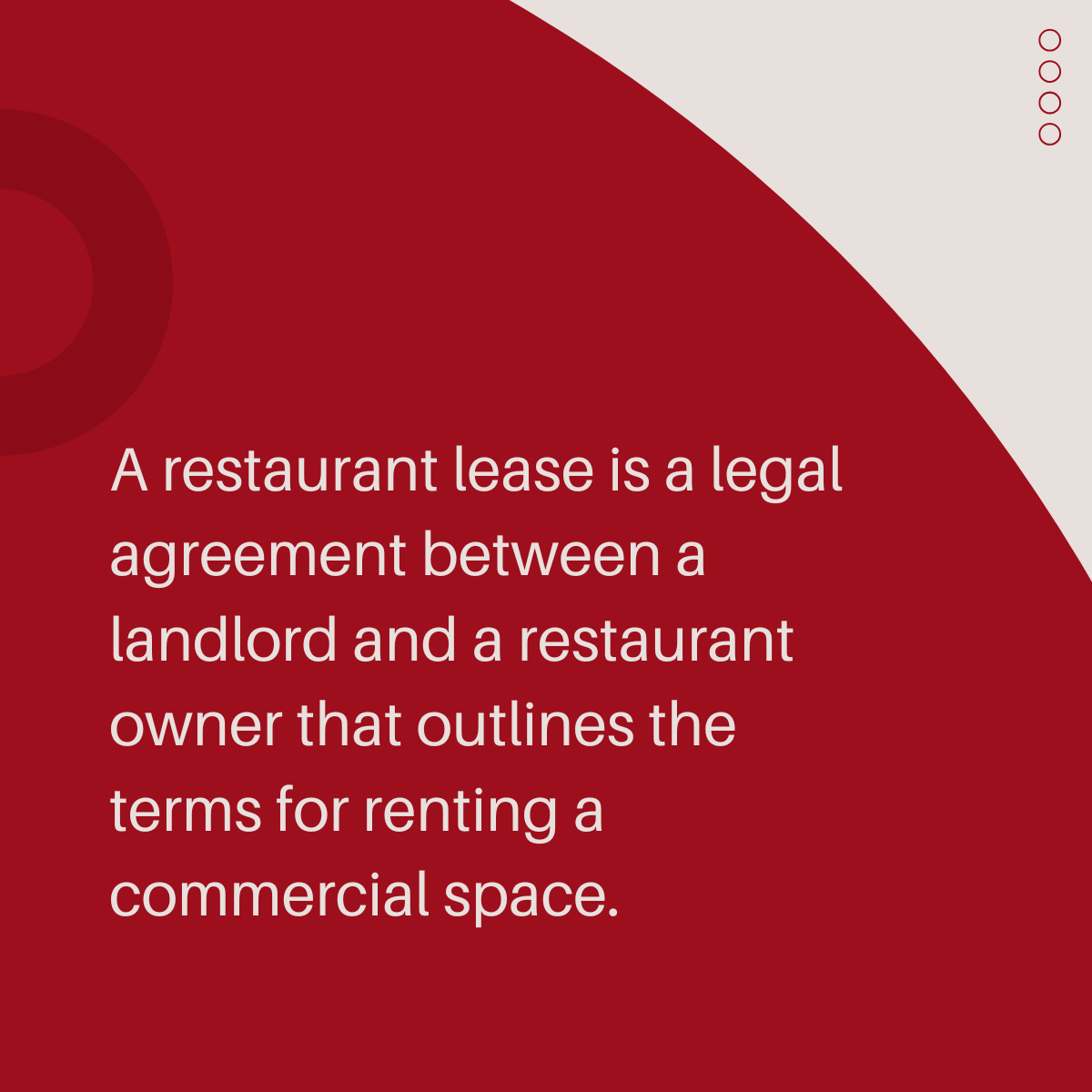 restaurant lease