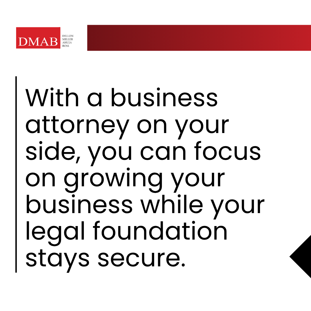 A graphic image stating that LLC offers flexibility and protection but demands paperwork that can be daunting, highlighting the need for a business attorney Carlsbad