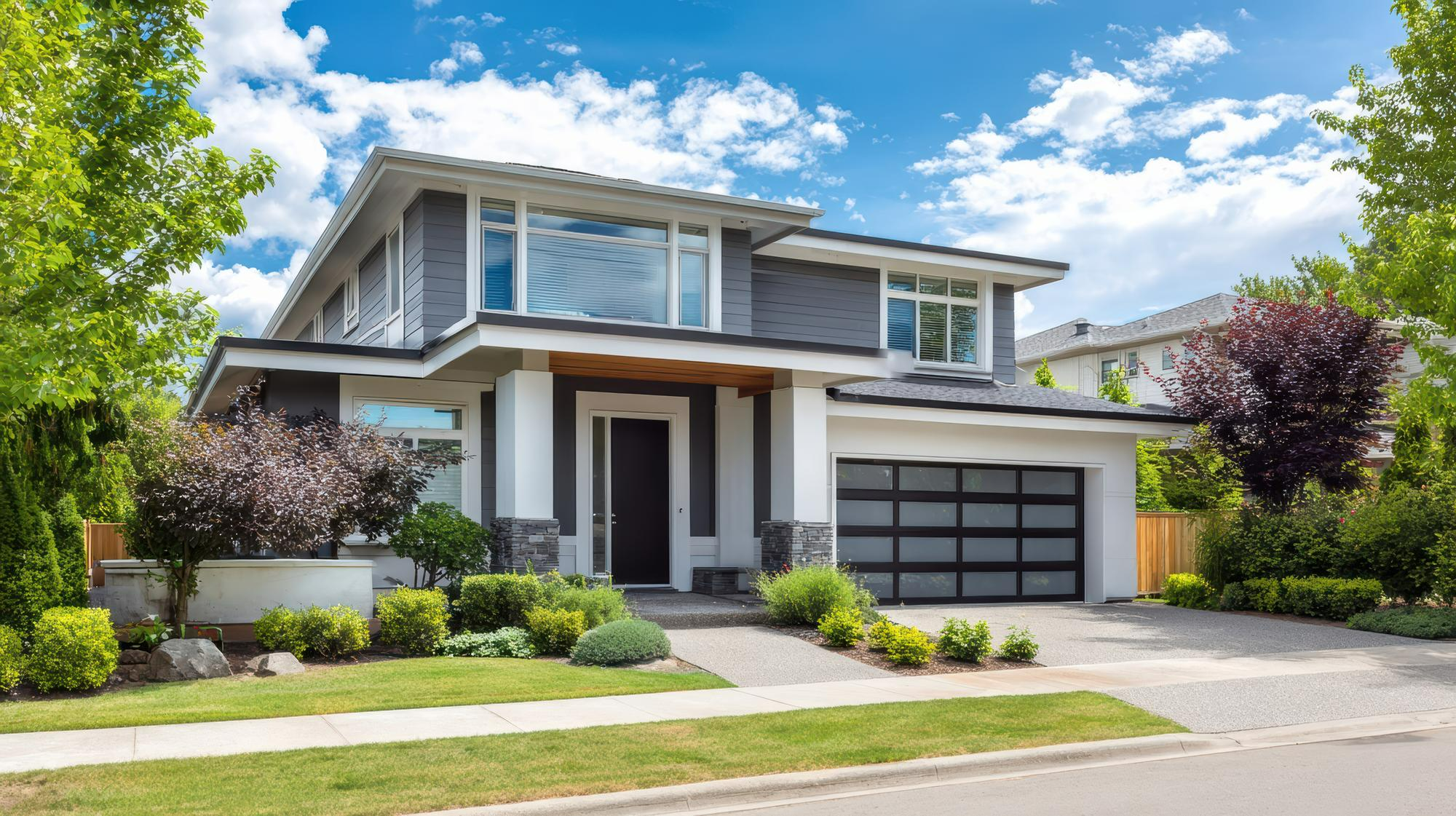 Modern two-story California home involved in a real estate purchase dispute